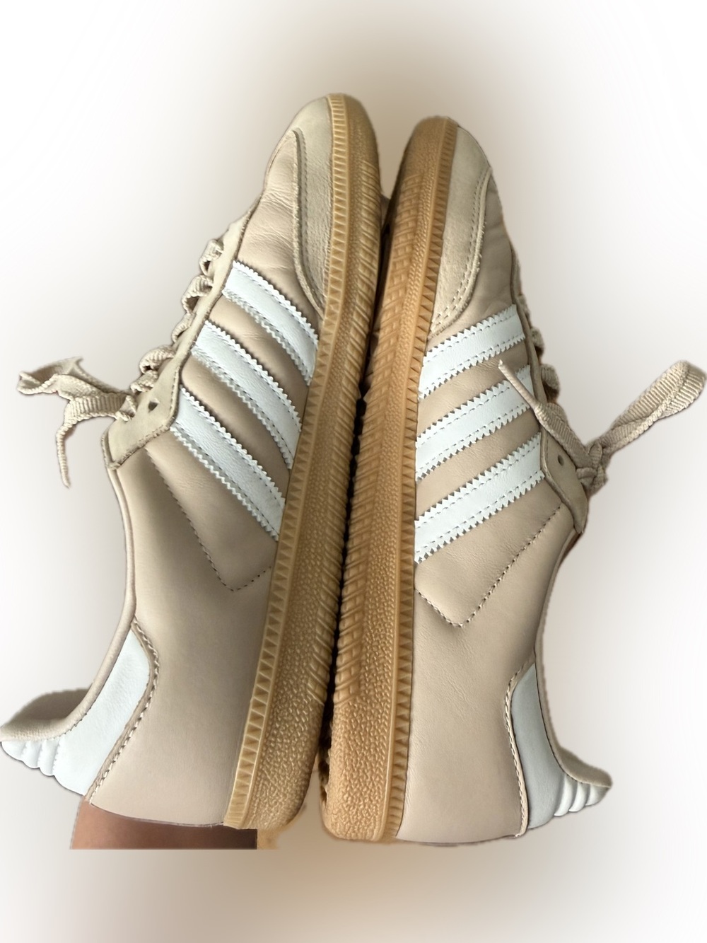 Adidas Samba OG Tan Cream Gum Sole Sneakers Women’s 8.5 men’s 7.5 - Picture 3 of 6